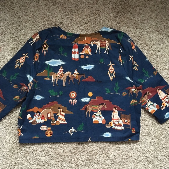 Southwest Horse Boho Top - Picture 3 of 10